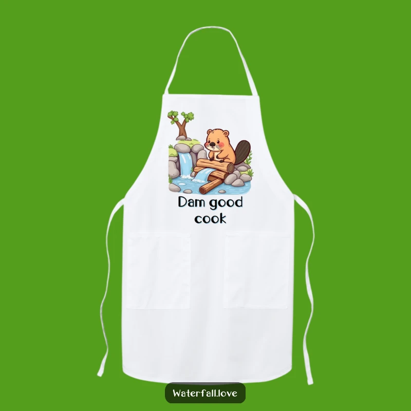 Funny Beaver Apron: Master Chef of Dam Delicious Meals