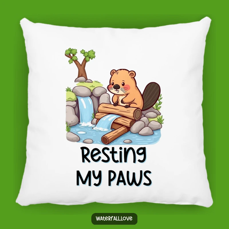Funny Beaver Dam Pillow: Comfort for the Determined Soul