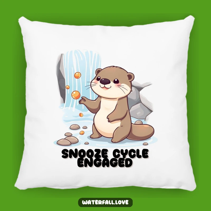 Funny Otter Accent Pillow: Cozy Comfort with a Splash of Fun