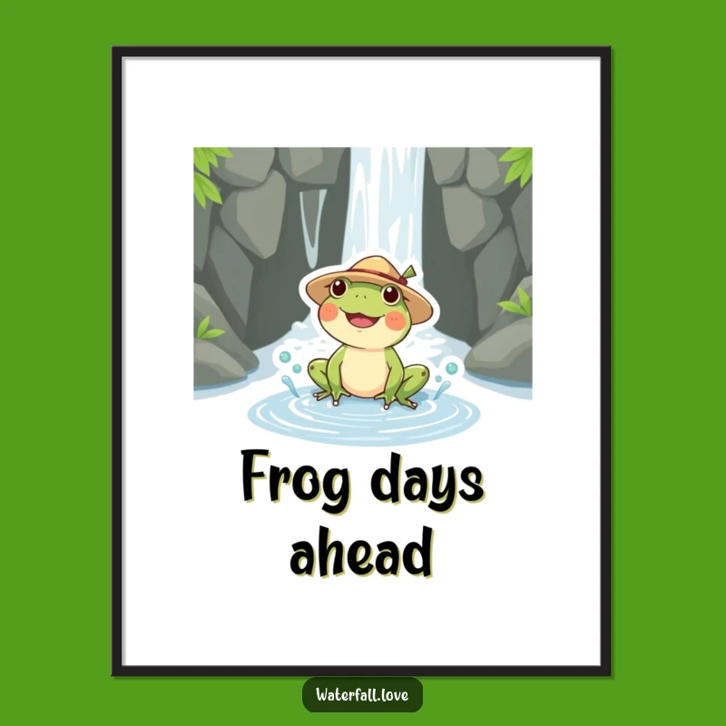 Funny Frog Art Print: Bring Joyful Vibes to Your Walls